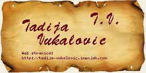Tadija Vukalović vizit kartica